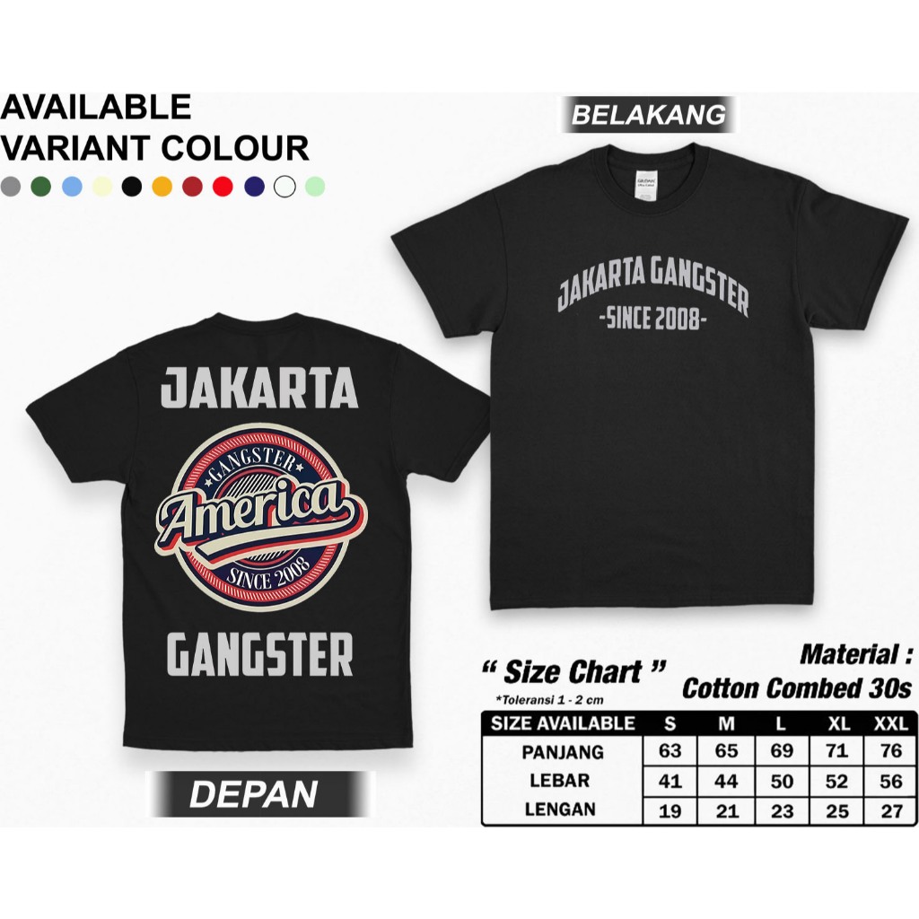 เสื้อยืด GANGSTER AMERICA NOT ALLSTAR