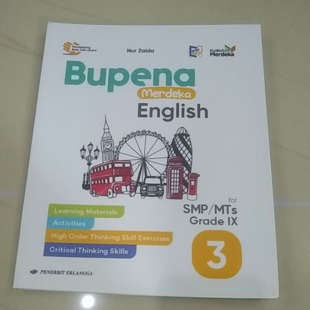 Bupena English kumer/kurikulum merdeka SMP Class 3-9/1X erlangga