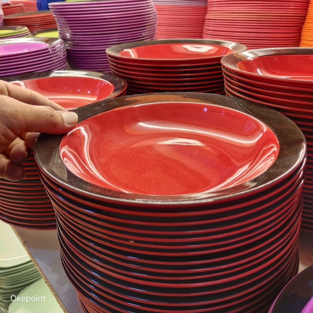 จานลึก 8 นิ้วพร้อมไวกิ้งเมลามีน 2 สี PR08-5SMF