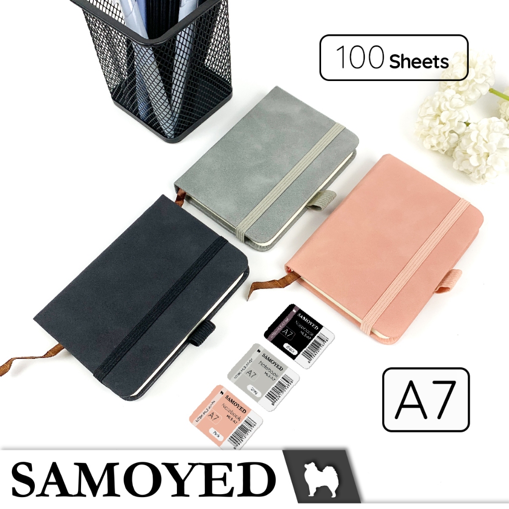 Notebook / Notepad / Agenda / Journal / Small Pocket / Notebook / Diary / Journal ปกแข็ง A7 Samoyed 