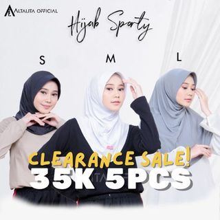 Altalita - Kerudung Sporty Nadira Hamidah Instan All Size Ukuran S M L Menutup Dada pet Antem Bahan Jersey Premium Cocok untuk Sekolah Olahraga Volly Futsal Senam dan Sehari-hari
