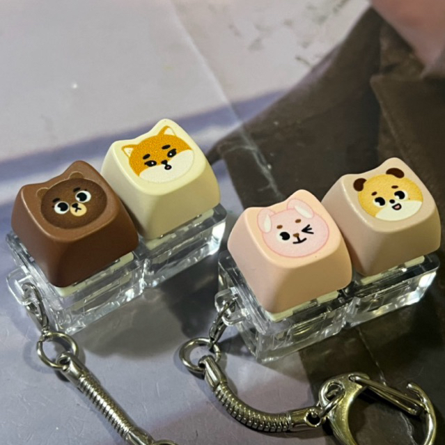 พวงกุญแจพวงกุญแจคีย์บอร์ด Double Denimalz Keycap Fidget DAY6