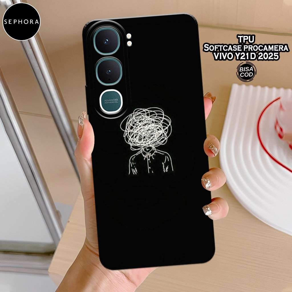 เคส HP ใหม่ล่าสุด VIVO Y21d 2025 - เคสแฟชั่น Aesthetic - Softcase VIVO Y21d 2025 - เคสกล้อง Pro - เค