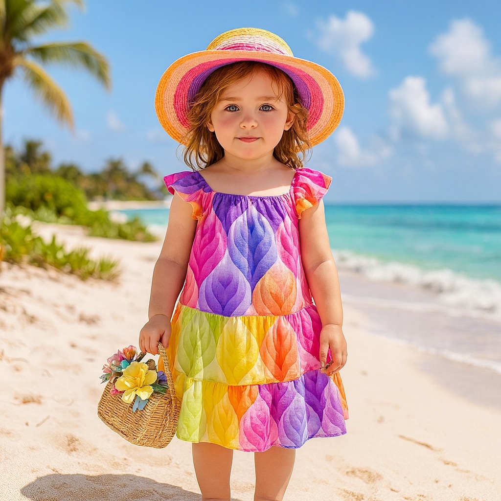 Pinpin Kids - LILY Dress for Girls 1-5 Years / Rayon Premium Feminine Style Childrens Dress