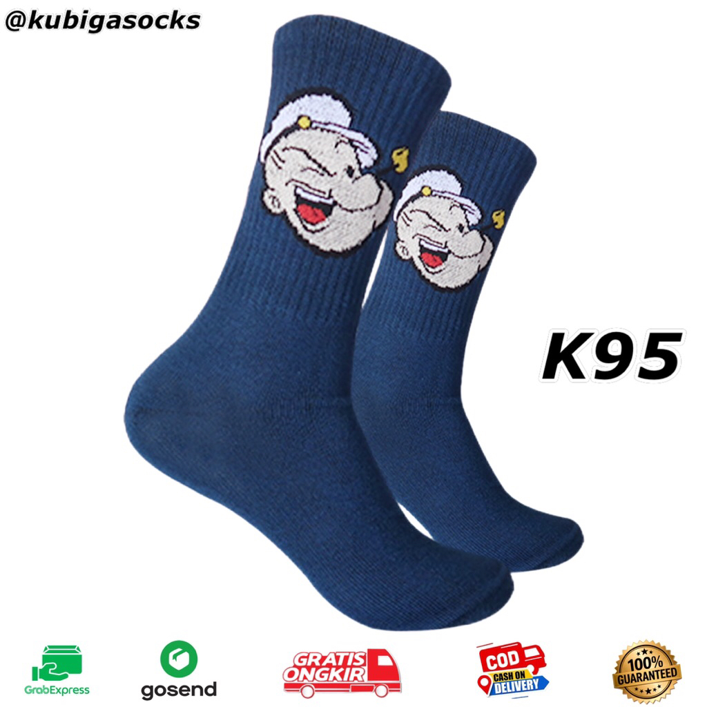 ถุงเท้า Oldschool Popeye Navy - Kubigazocks - K95