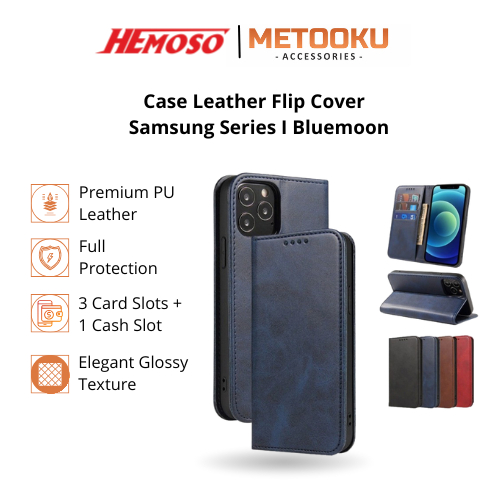 HM Bluemoon ฝาครอบหนัง Samsung Galaxy S7 Edge S9 S9+ S10lite/A91 S25 Edge S20 S20+ S20Ultra S20Fe หน