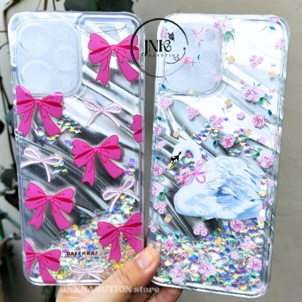 BEAUTIFUL INFINIX WATER GLITTER CASE สําหรับ INFINIX SMART 8, SMART 9, H0T 30i, SMART 5, SMART 6 RAM