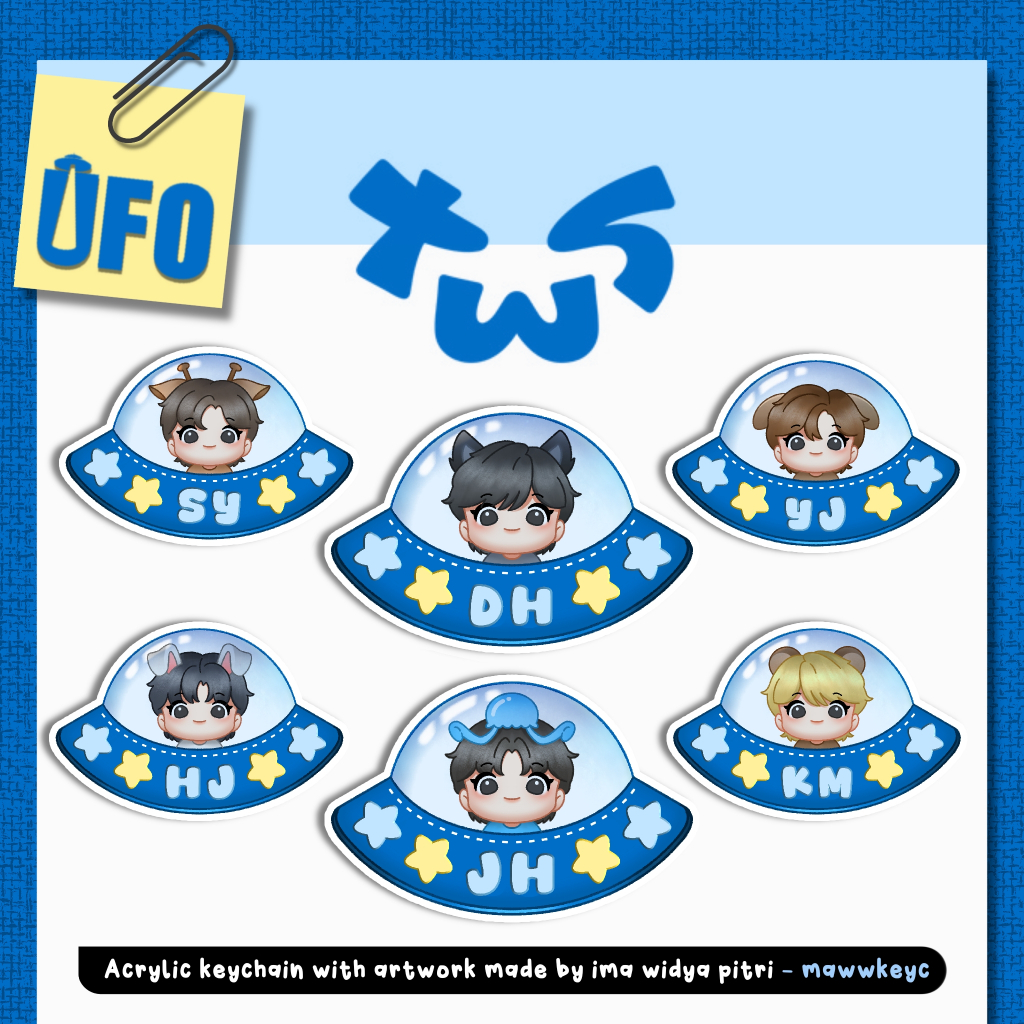 พวงกุญแจอะคริลิค KPOP TWS UFO Fanart By Maww