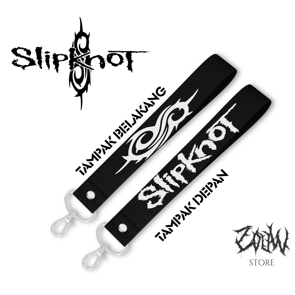 GANTUNGAN PREMIUM SNAPHOOK โลโก้ SLIPKNOT พวงกุญแจ