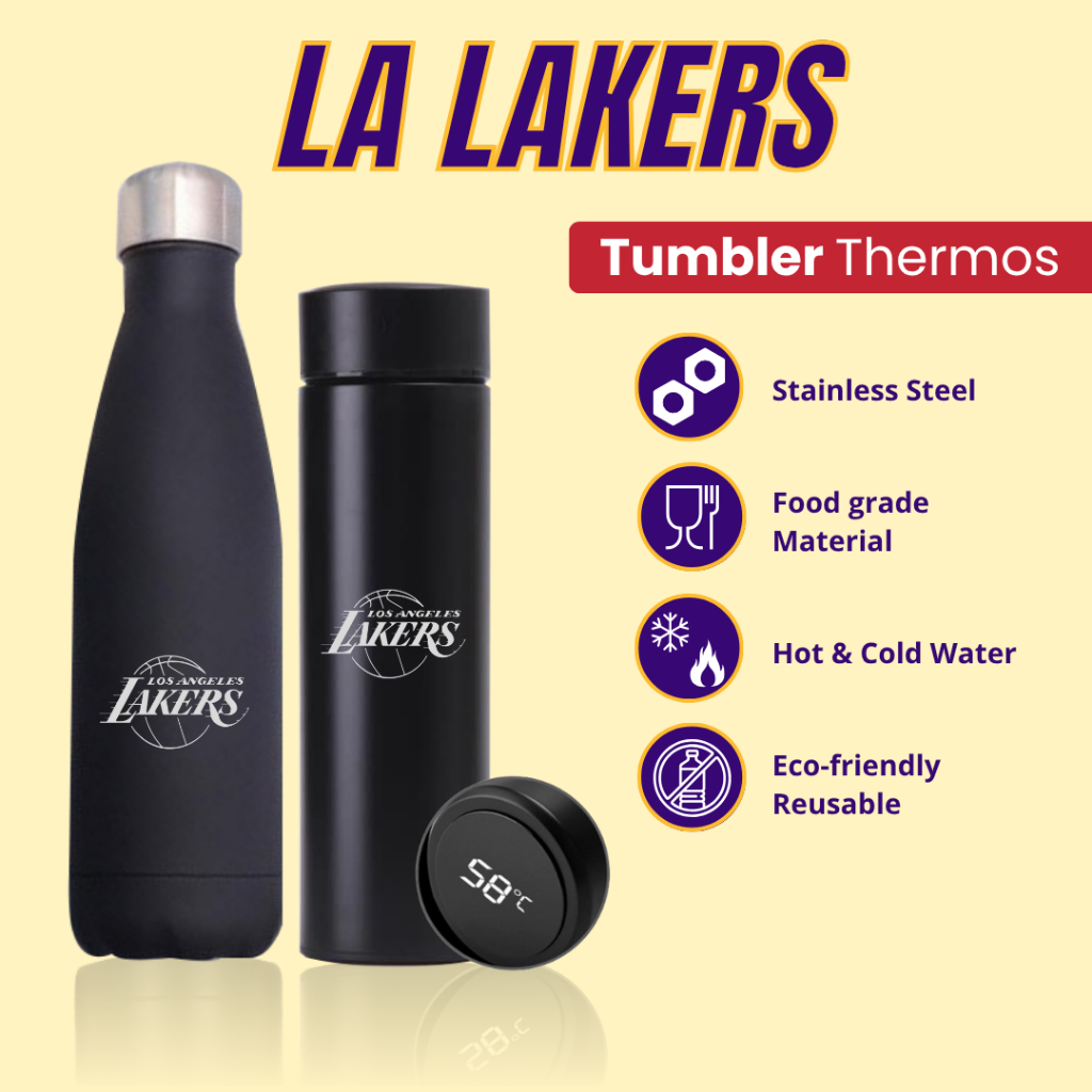 TERMOS LA LAKERS - TUMBLER THERMOS CUSTOM DESIGN โลโก้ LA LAKERS