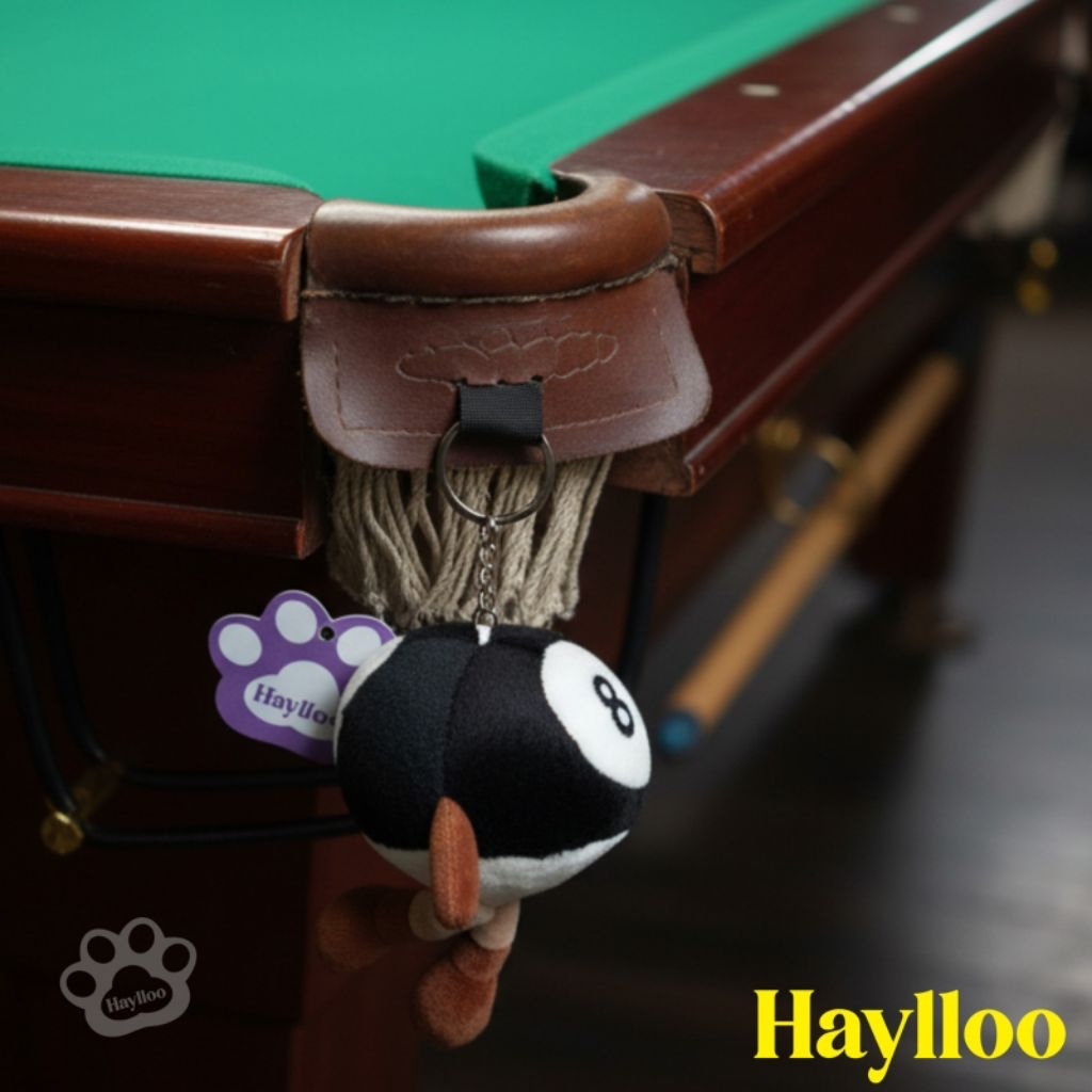 Hayllo Billiar Ball Lucky 8 พวงกุญแจสีดํา