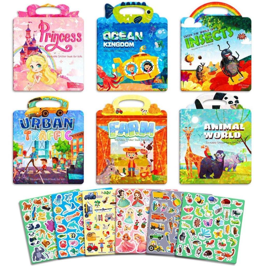 REUSABLE STICKER JELLY BOOK - JELLY STICKER BOOK สําหรับ CHILDRENS ACTIVITSIES