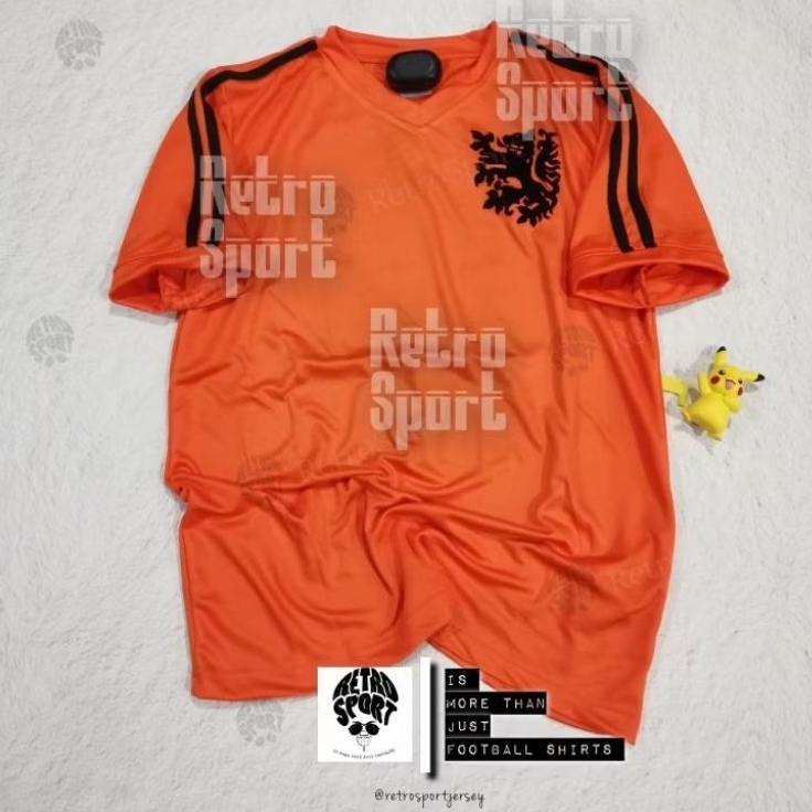 เสื้อฟุตบอลวินเทจ/เสื้อ HOLLAND NETHERLANDS Retro Home Pildun 1974 Era Cruyff | WeKa VIDOR HQ size S-5XL