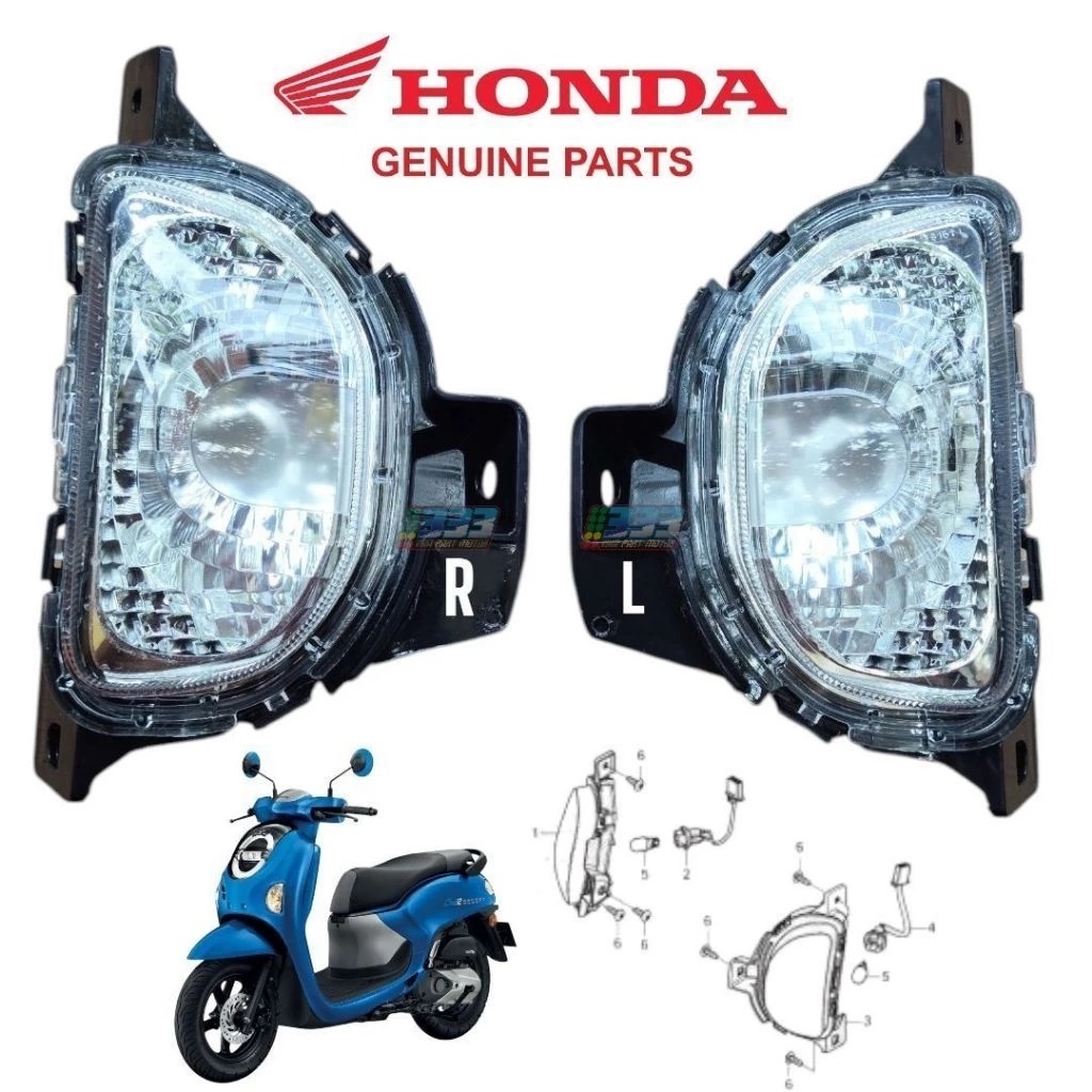 ไฟเลี้ยวหน้าขวาซ้ายสําหรับ Honda Scoopy New Prestige Gen 2 K2FP 2024 - ตอนนี้