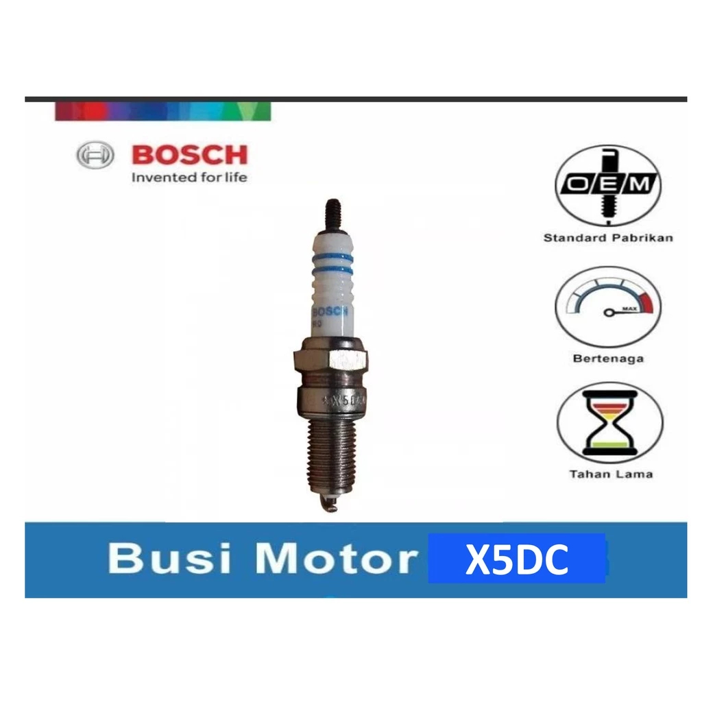 หัวเทียน Bosch X5DC Original Honda GL Pro หัวเทียนรถจักรยานยนต์ทนความร้อนและทนทาน (F01A118B00HD0)