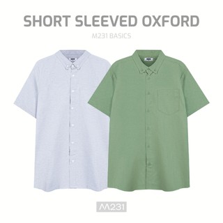 M231 Kemeja Pria Basic Polos Oxford Pendek 1457