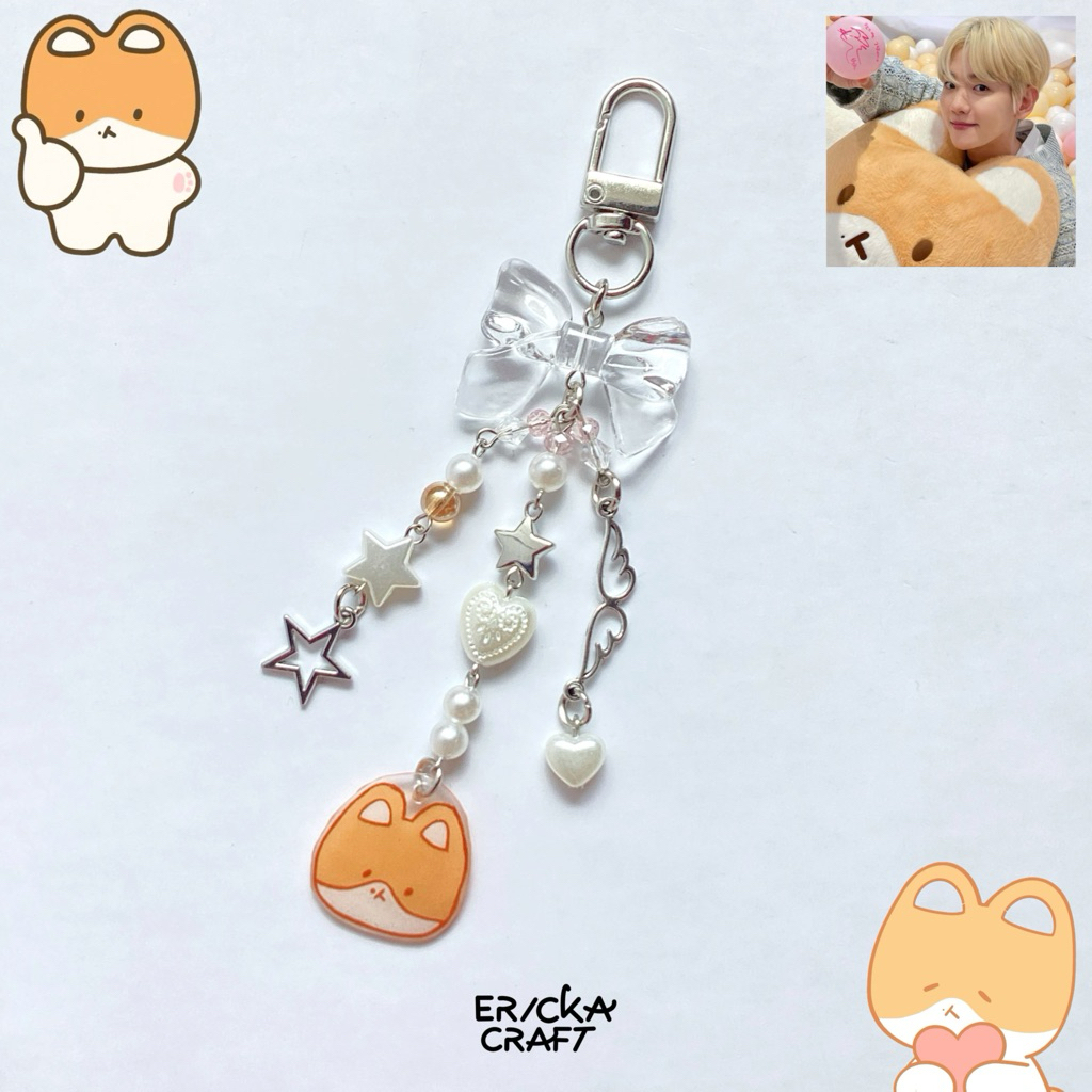 TEOLAEGI BAEKHYUN EXO KEYCHAIN BEADS CHARM PAPER SHRINK AESTHETIC โดย ERICKA CRAFT