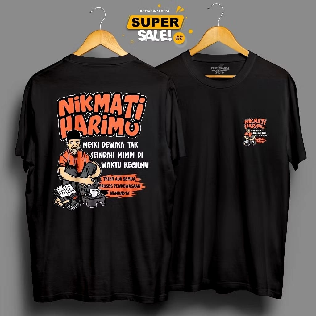 เสื้อยืด DISTRO ของ MODERN MENS ENJOY YOUR DAY