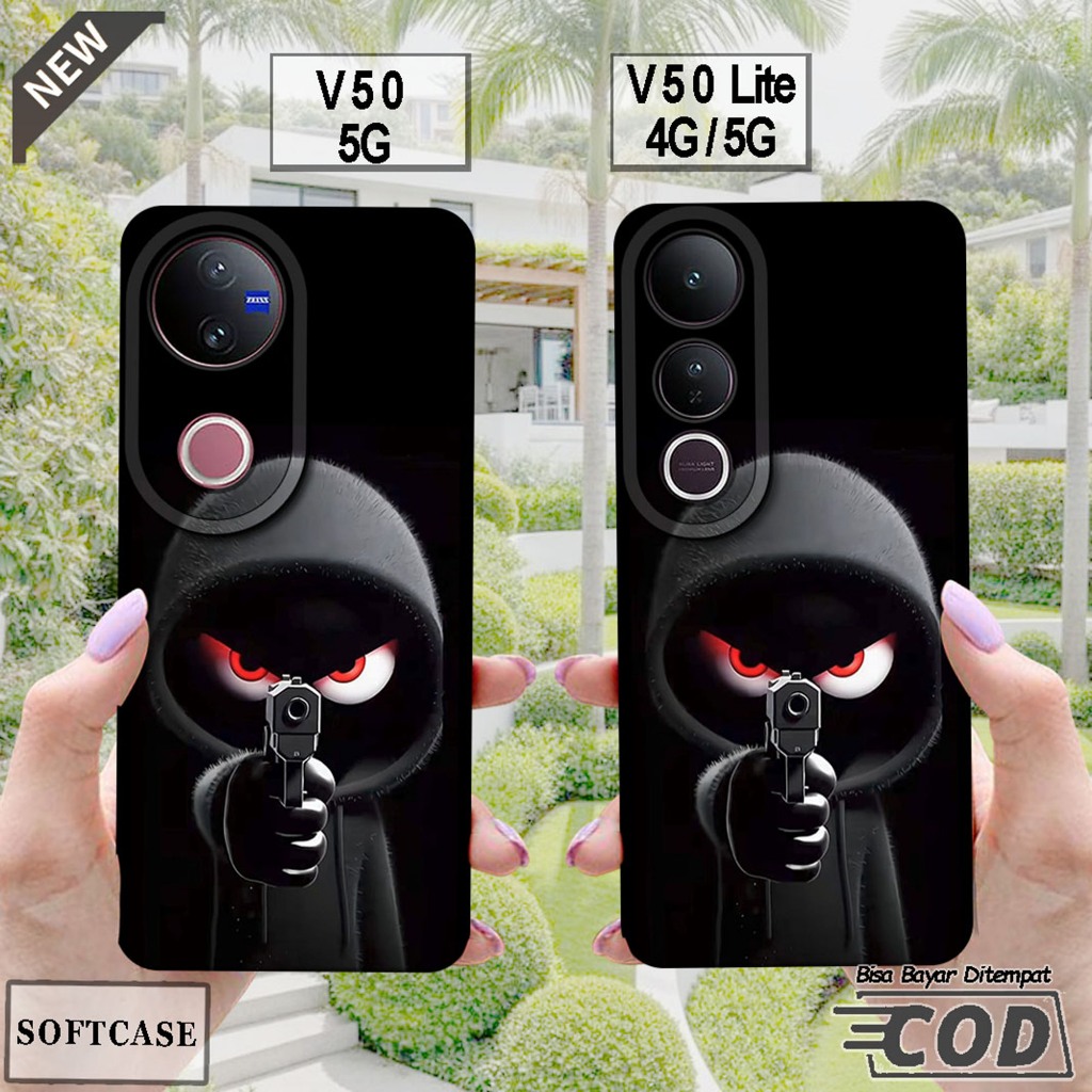 เคส VIVO V50 5G 2025 - เคส VIVO V50 LITE 4G / 5G 2025 _ ปลอกซิลิโคนสีดํายืดหยุ่น