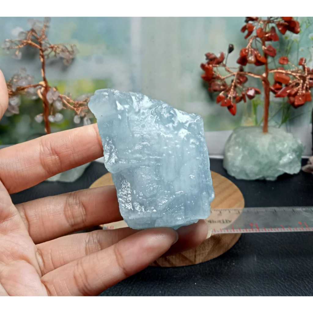 คุณภาพสูง หินอความารีนหยาบธรรมชาติ (4)