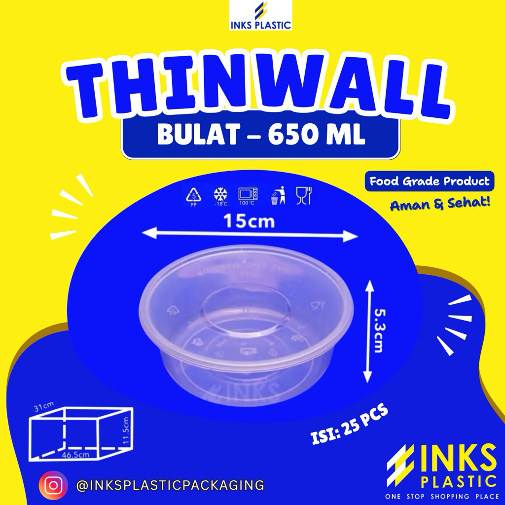 THINWALL ROUND 650ML BOWL ROUND 650ML
