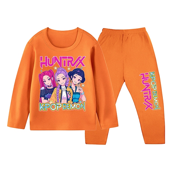 Demon Hunter KPOP ชุดนอนสําหรับเด็กผู้หญิงแขนยาว/ชุดนอนเด็กผู้หญิง 2069