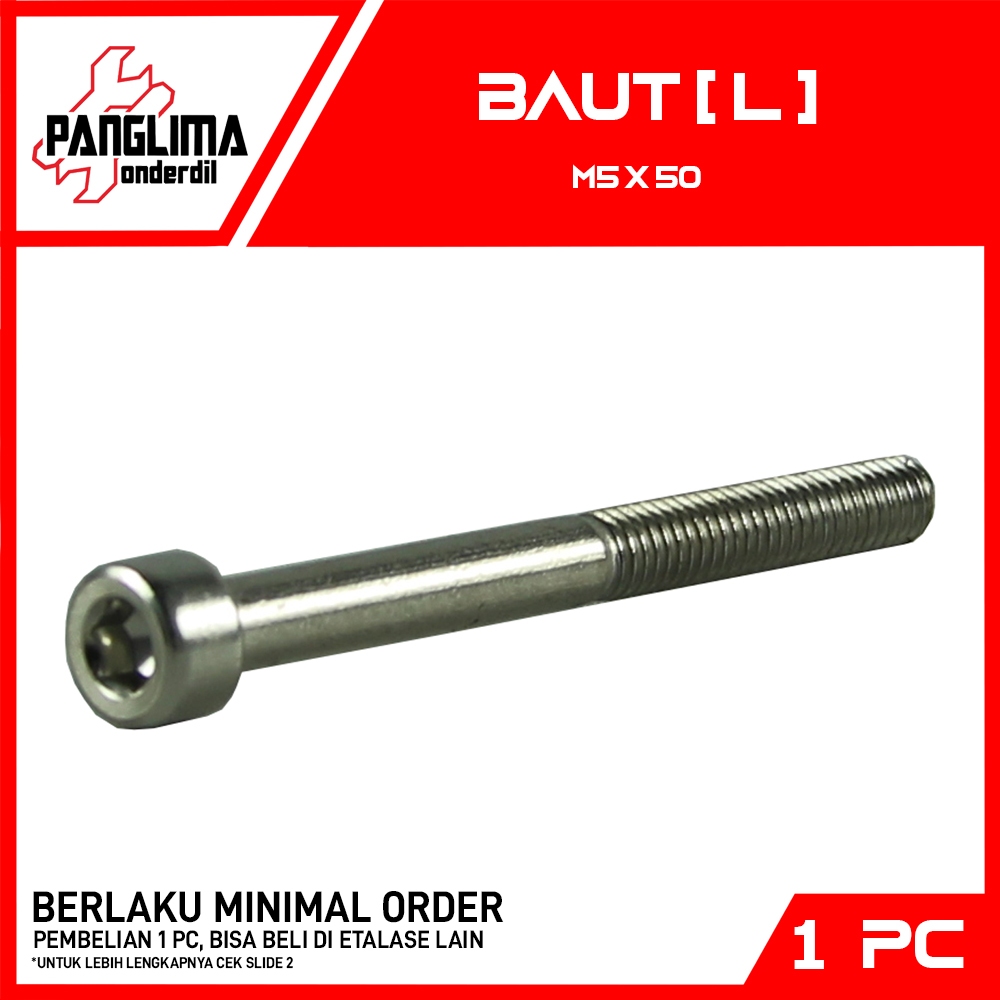 L-L4 Bolt M5x50-5X50-M 5 x 50 Key-K 4 P-Pitch 0.8 Bolt-Bolt