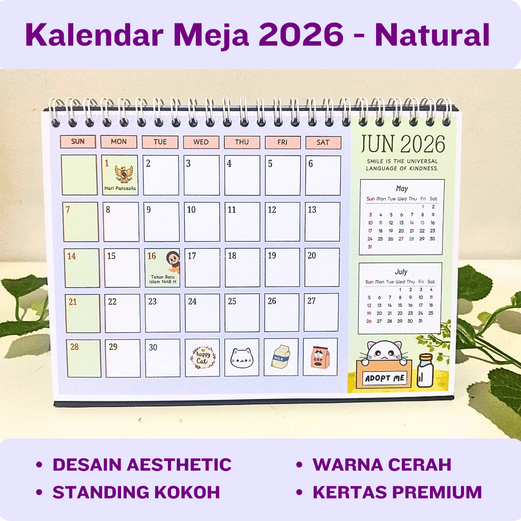 ปฏิทินตั้งโต๊ะ 2026 | ปฏิทินตั้งโต๊ะ 2026 | ปฏิทินสุนทรียศาสตร์ 2026 | ปฏิทิน Planner Code: CAT