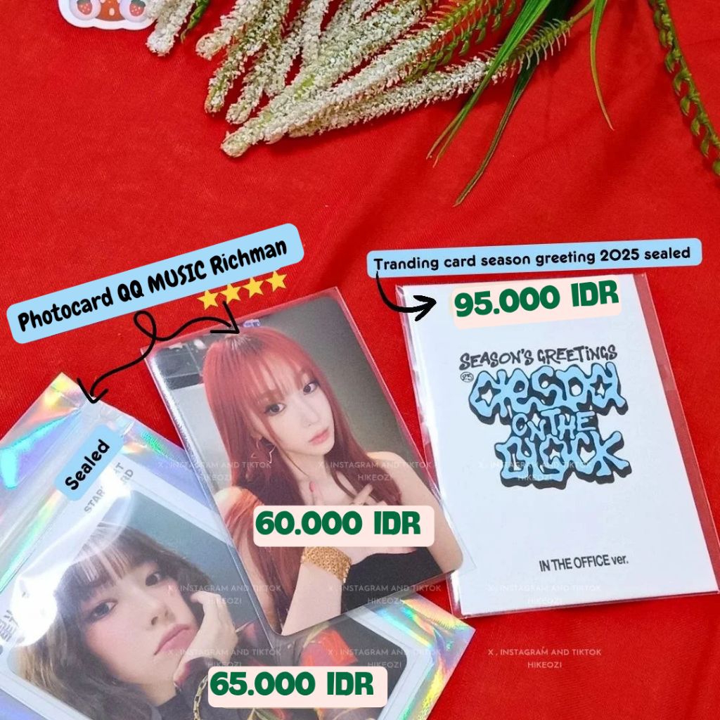 KARINA GISELLE AESPA QQ MUSIC RICHMAN PHOTOCARD