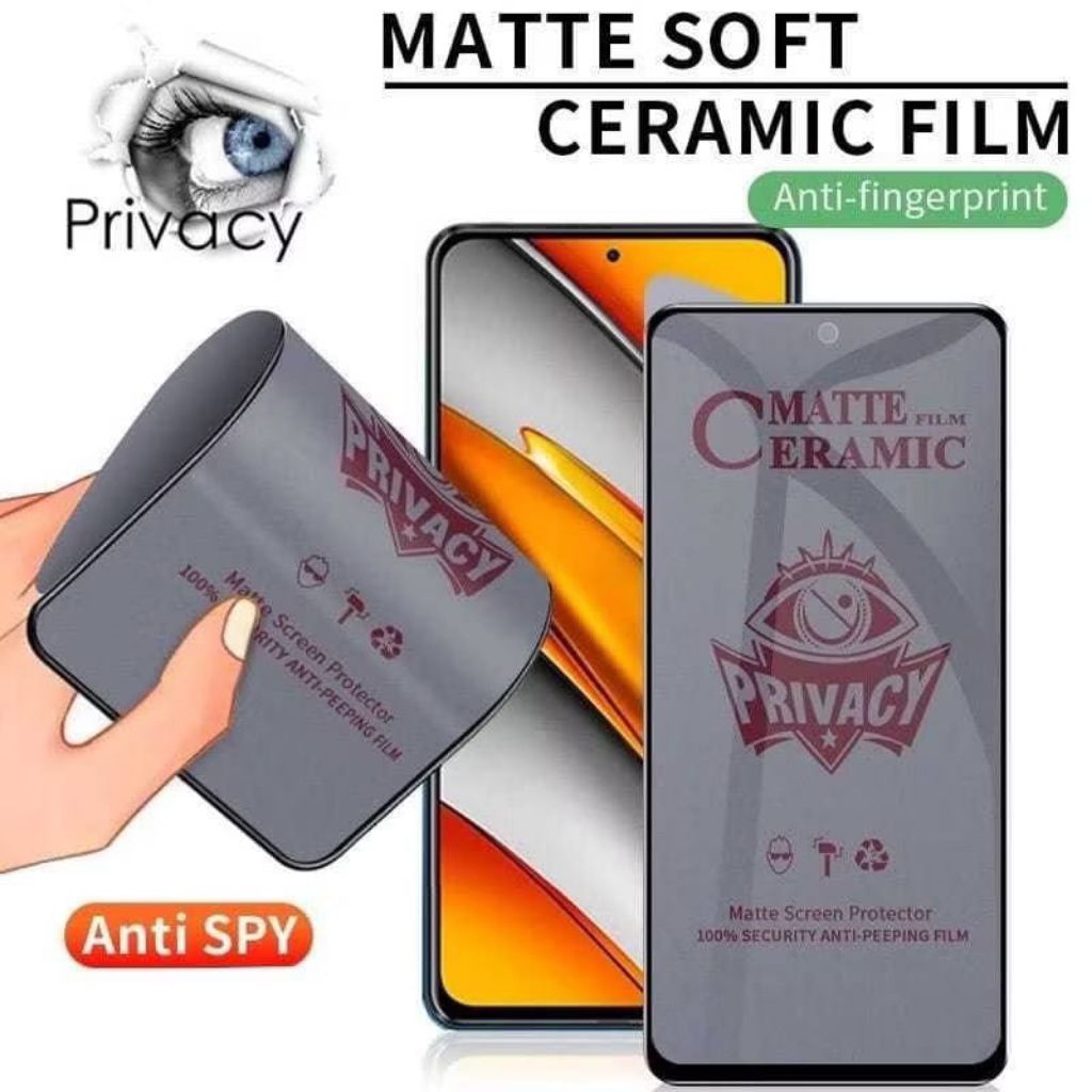 CERAMIC MATTE ANTI SPY ITEL S25 S24 S23 Ts Pro A100c A100 A95 A50 A60 A60s A70 A80 A90 CITY 100 P65 