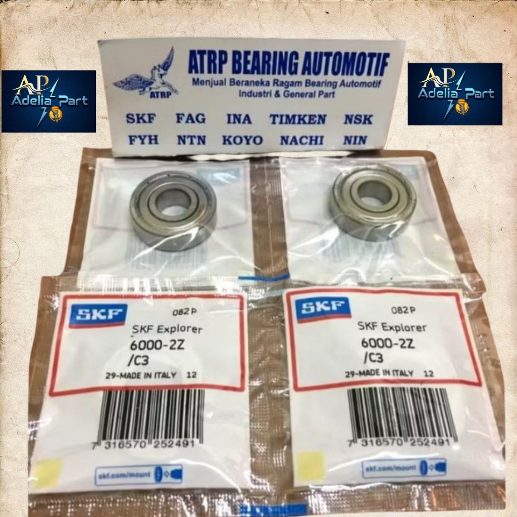 BALL BEARING 6000 2Z/C3 6000 ZZ C3 SKF ORIGINAL MADE IN ITALY