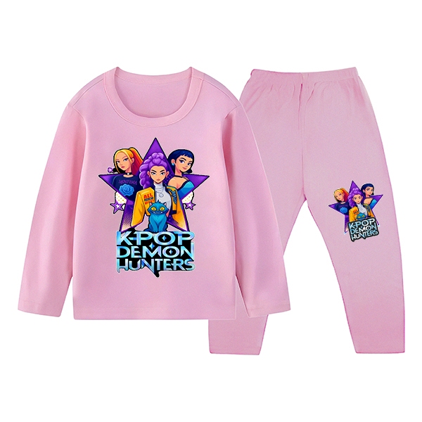 Demon Hunter KPOP ชุดนอนสําหรับเด็กผู้หญิงแขนยาว/ชุดนอนเด็กผู้หญิง 2071