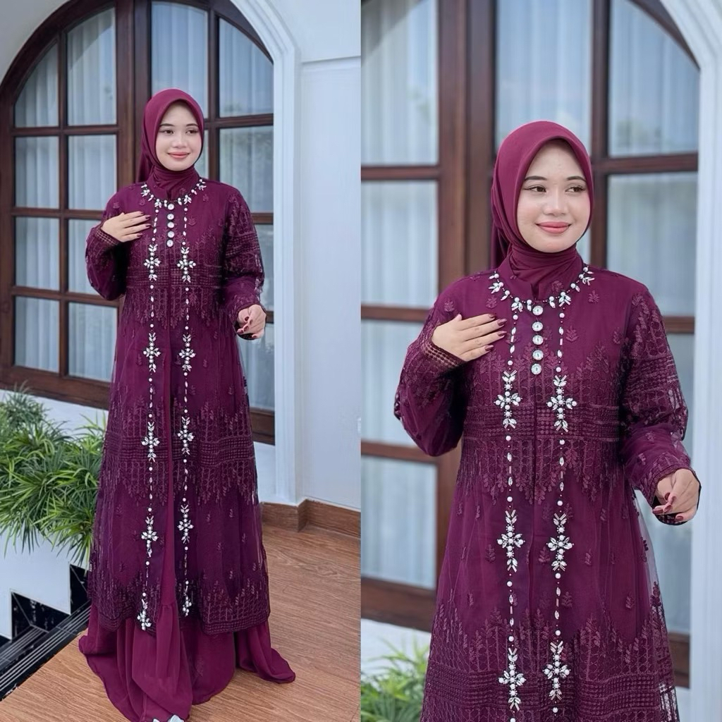 Amalia Outer Dress / Premium Tulle Modern Dress / Party Dress / Eid Dress