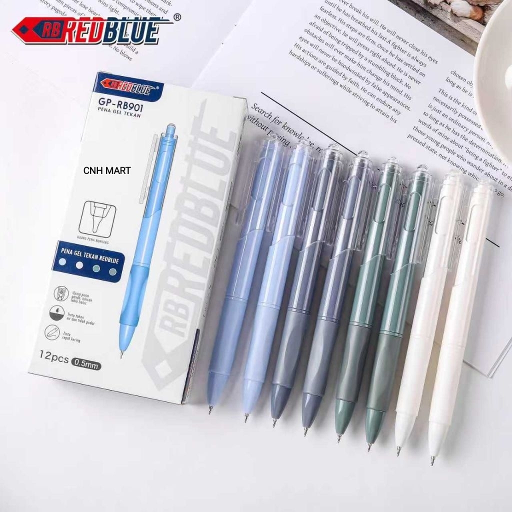 12 ชิ้น - GP-RB901 RedBlue Press Gel Ballpen - ปากกา - ปากกาลูกลื่น - ราคา 12 ชิ้น