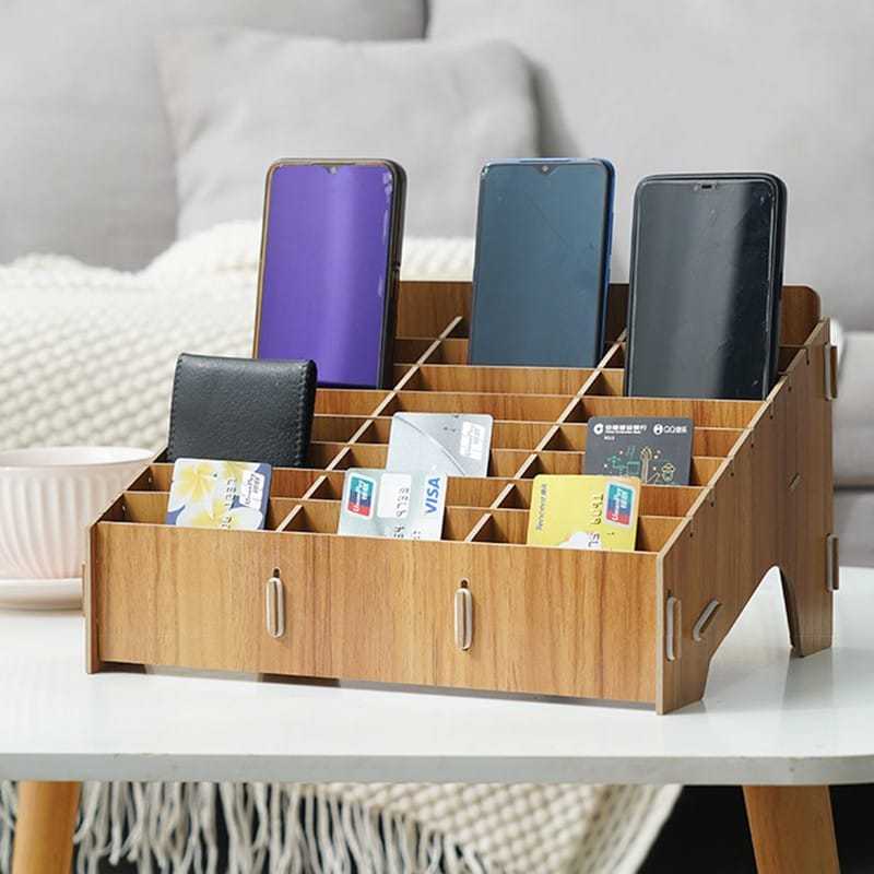 HP WOODEN SHELF สําหรับที่เก็บโทรศัพท์แบบเซลล์ / UNIVERSAL WOODEN SHELF / ที่เก็บโทรศัพท์แบบเซลล์ 16
