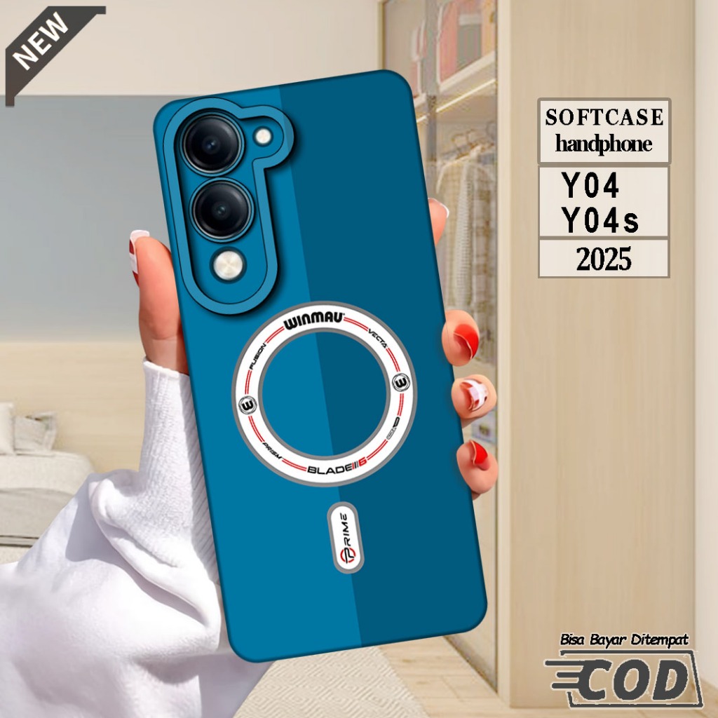 VIVO Y04S 4G 2025 ซิลิโคน - เคส VIVO Y04 _เคสใสสีดํา Softcase หนายืดหยุ่นวัสดุ