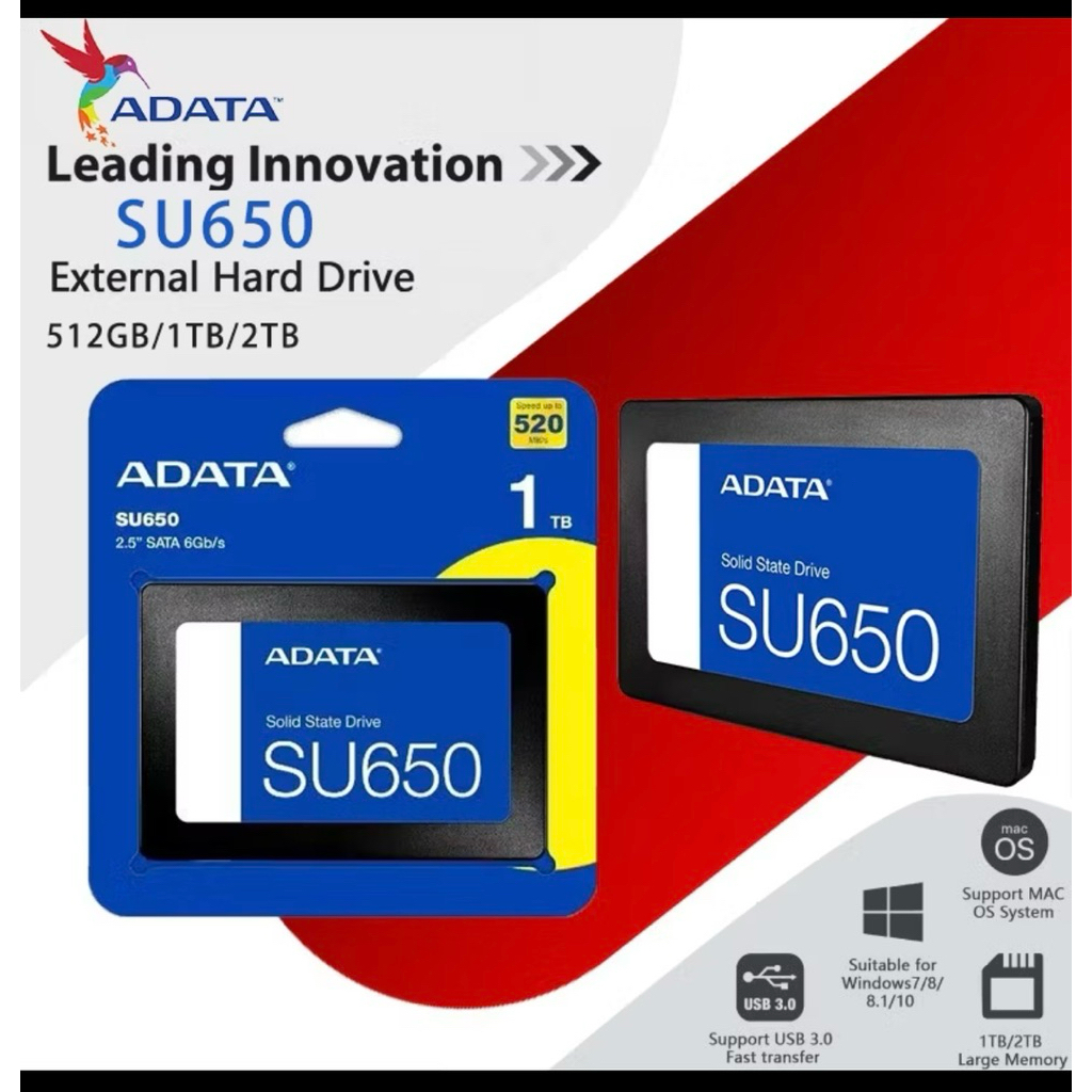 ADATA SU650 256gb SSD รวมการติดตั้ง Windows 11 Home Single Language