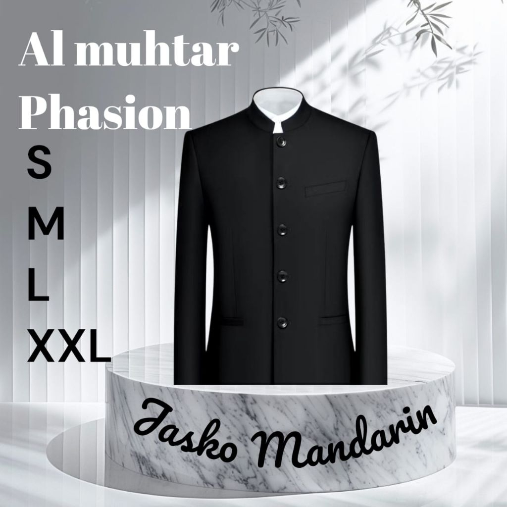 Jasco mandarin adult Mens plain black Jasko ต้นฉบับล่าสุด