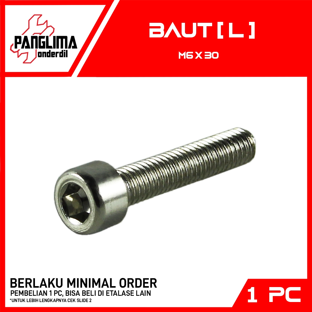 Bolt L-L5 M6x30-6X30-M 6 x 30-M6 Key-K 5 P-Pitch 1 Bolt-Bolt