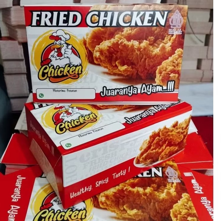 FRIED CHICKEN BOX (100 ชิ้น) กล่องบรรจุกระดาษ KFC IVORY FRIED กล่องข้าวไก่ KFC FOOD BOX bandar 100)