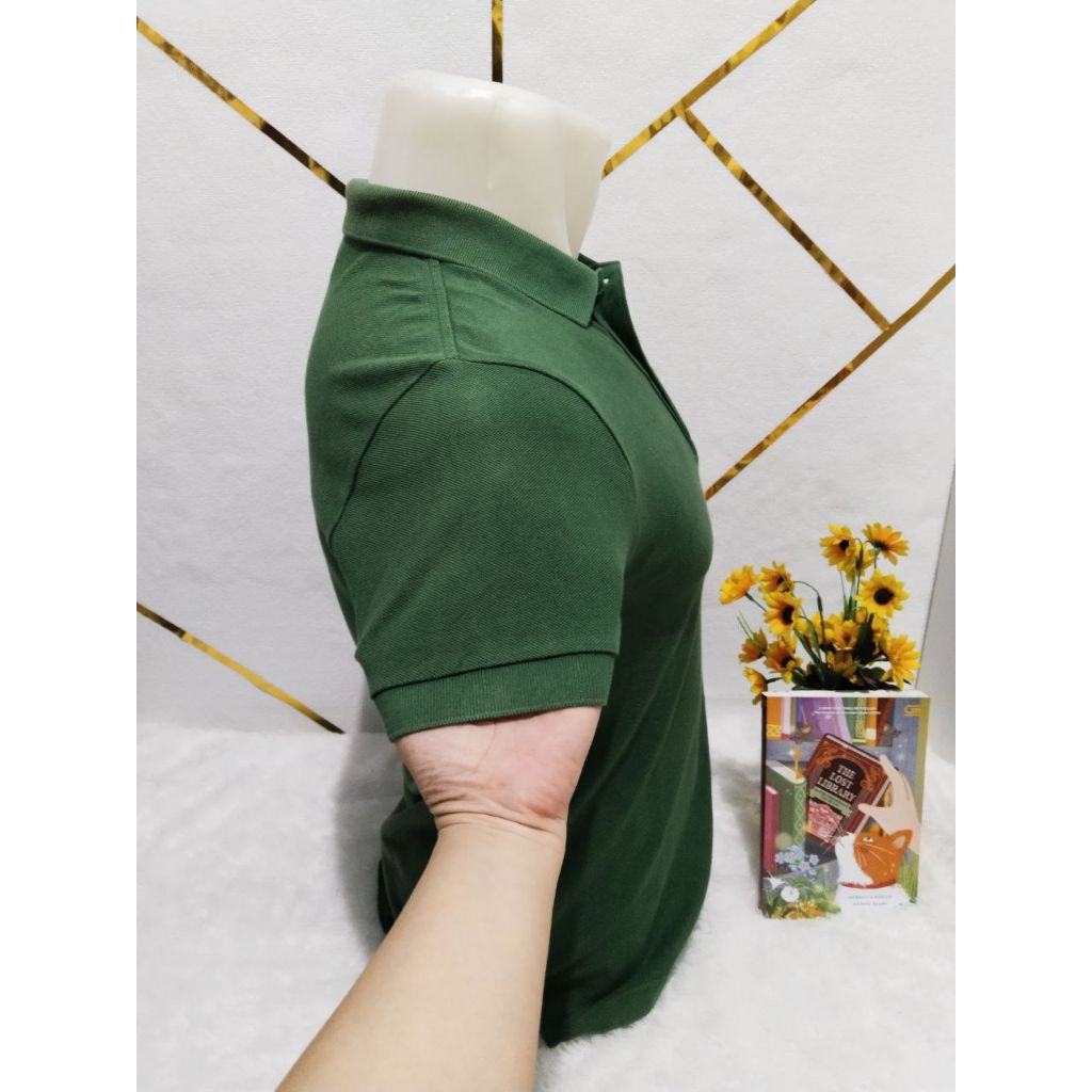 HIJAU เสื้อเชิ้ตคอปกโปโล Lcos สีเขียว