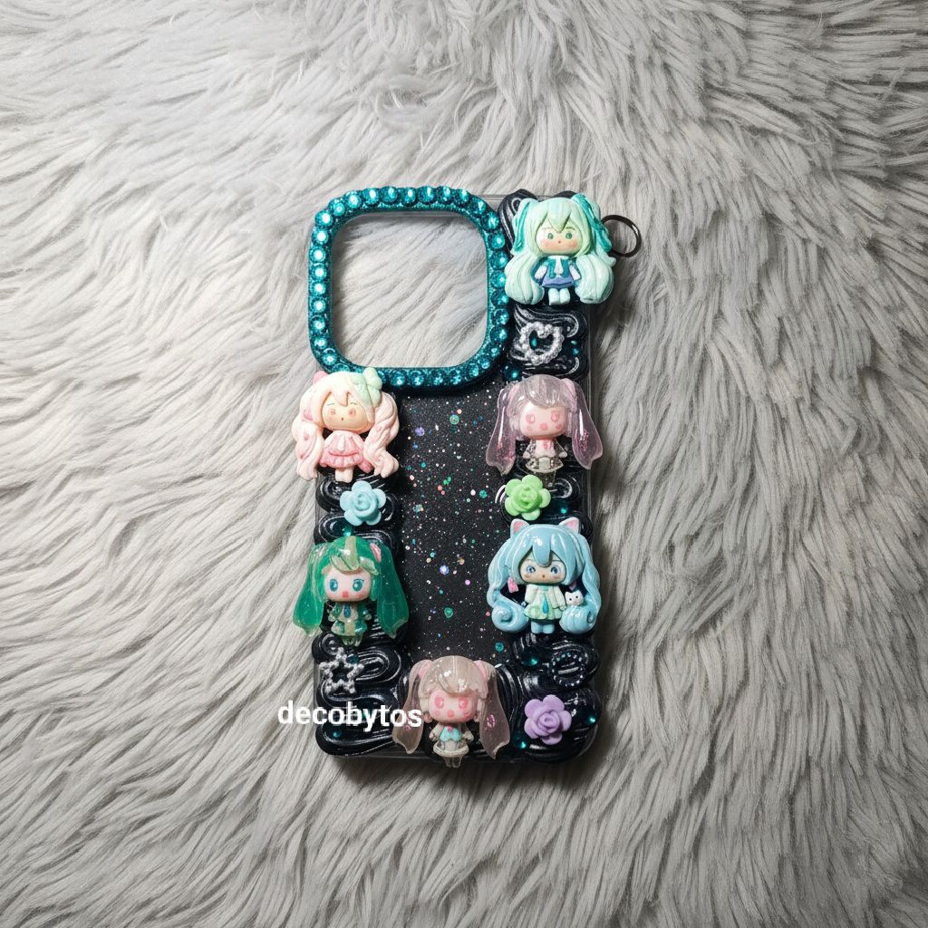(decobytos) PRE-ORDER Decoden เคสโทรศัพท์อะนิเมะปลอก Hatsune Miku Kawaii Berbi สําหรับ HP Handmade D