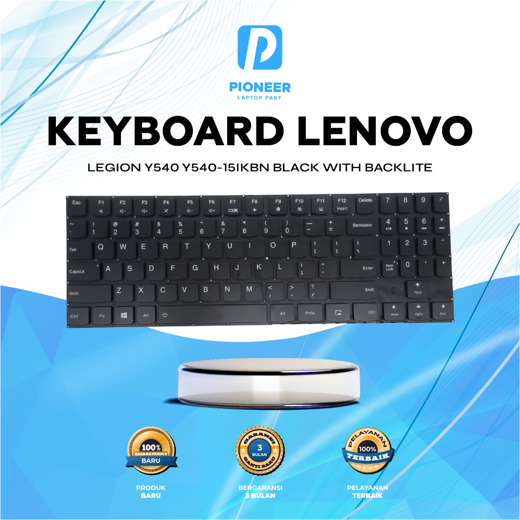 Lenovo Legion y540 y540-15ikbn คีย์บอร์ดสีดําพร้อม Backlite