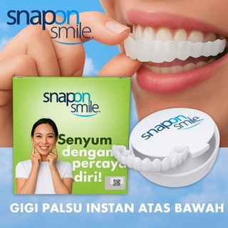 Snap On Smile Gigi Palsu Veneer Instan | Pelindung Gigi Lepas Pasang Model Atas dan Bawah Snap On Smile