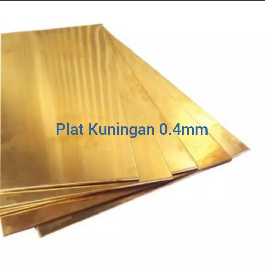 แผ่นทองเหลืองหนา 0.4nn x 24cm x 18cm/แผ่น