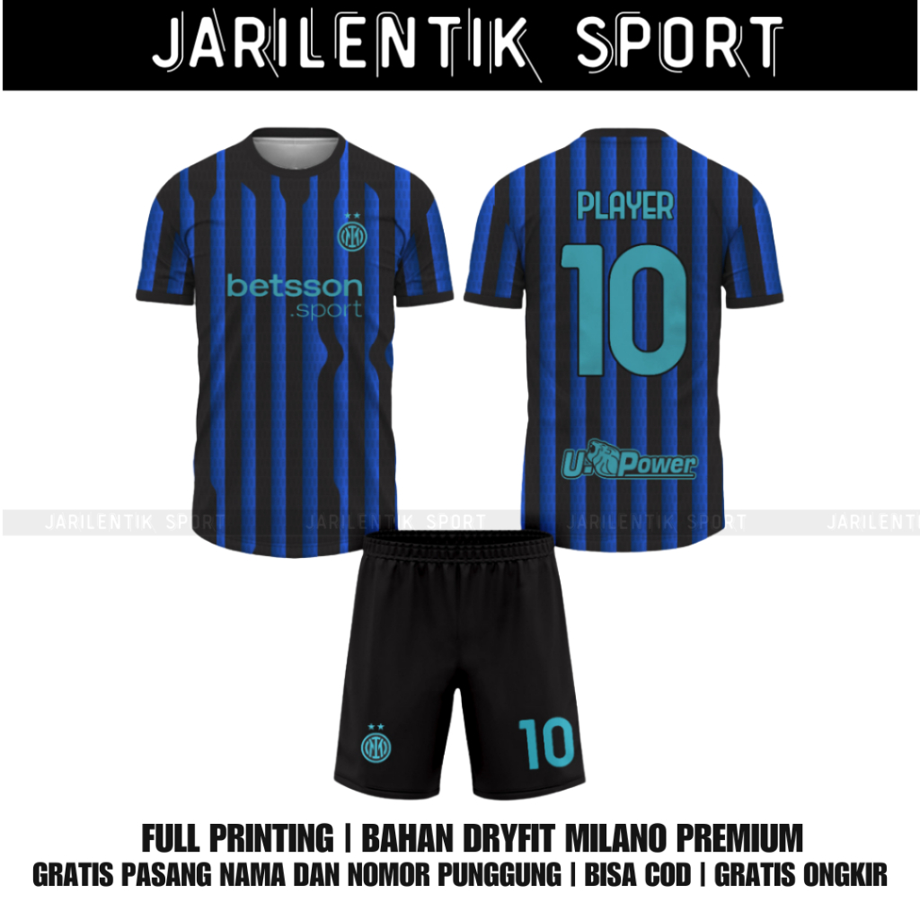 ใหม่ล่าสุด INTER MILAN JERSEY 2025/2026 FULL PRINTING PREMIUM FREE NAME AND BACK NUMBER INSTALLATION