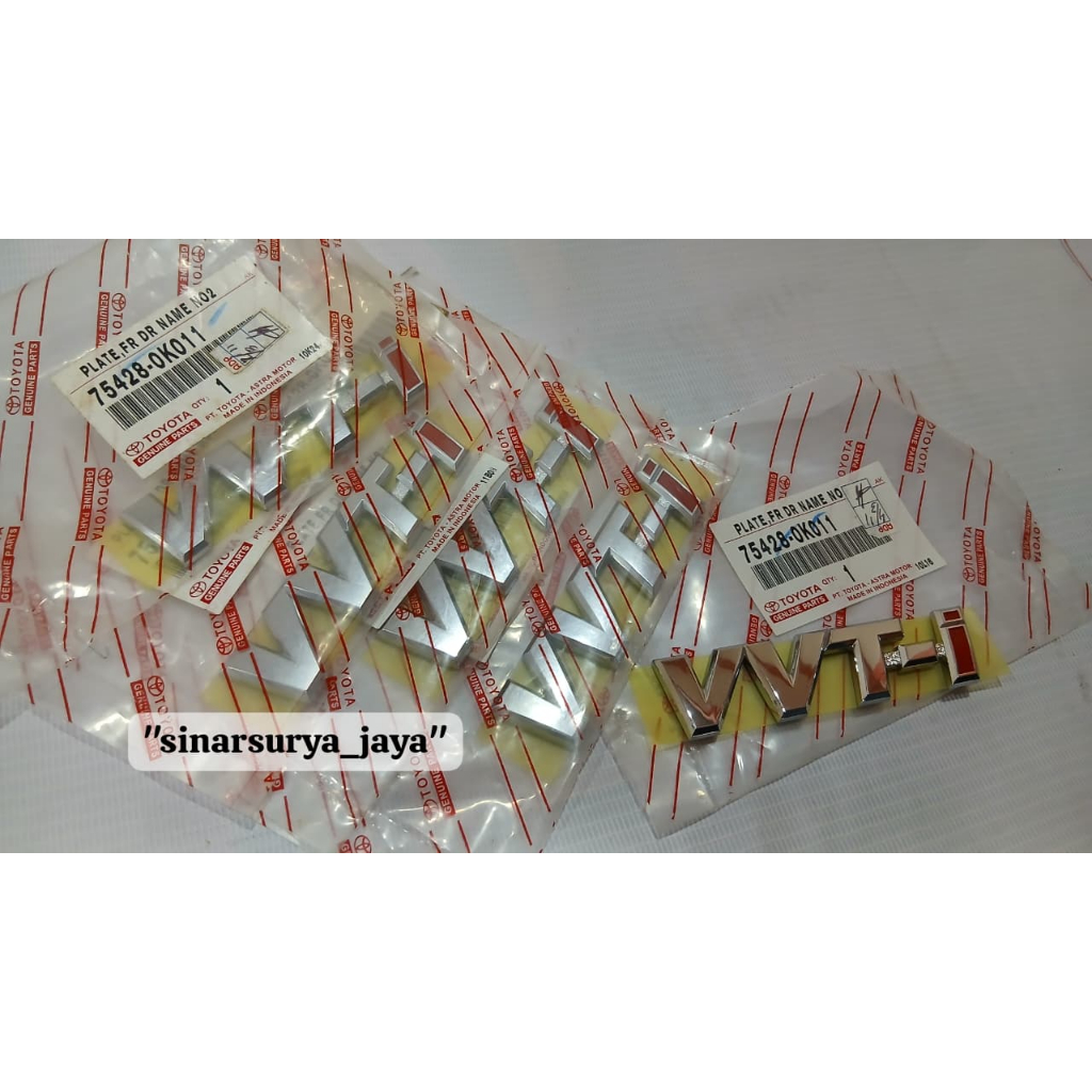 Original VVTi Innova Hilux Lettering Emblem 75428-)k011