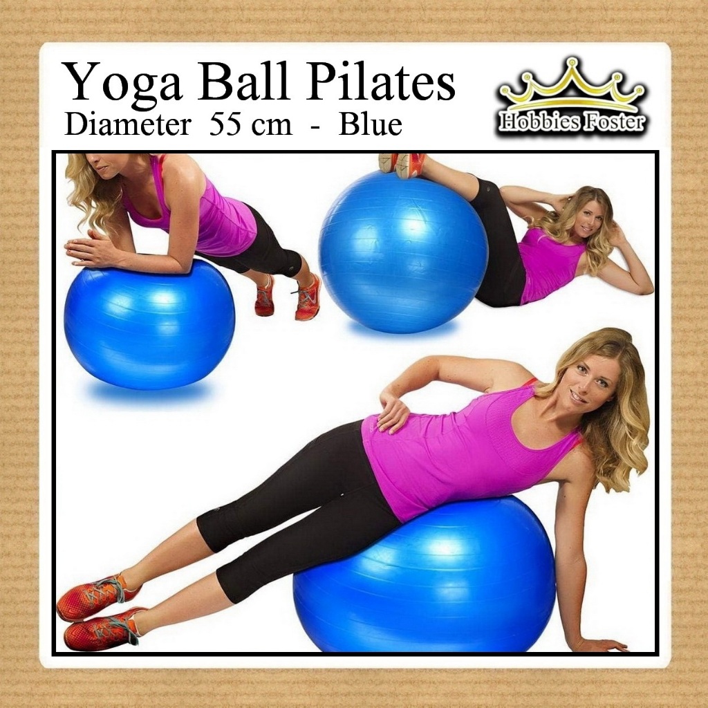 HBF Gym Fitness Yoga Pilates / Yoga Ball Ball เส้นผ่านศูนย์กลาง 55 ซม. สีฟ้า