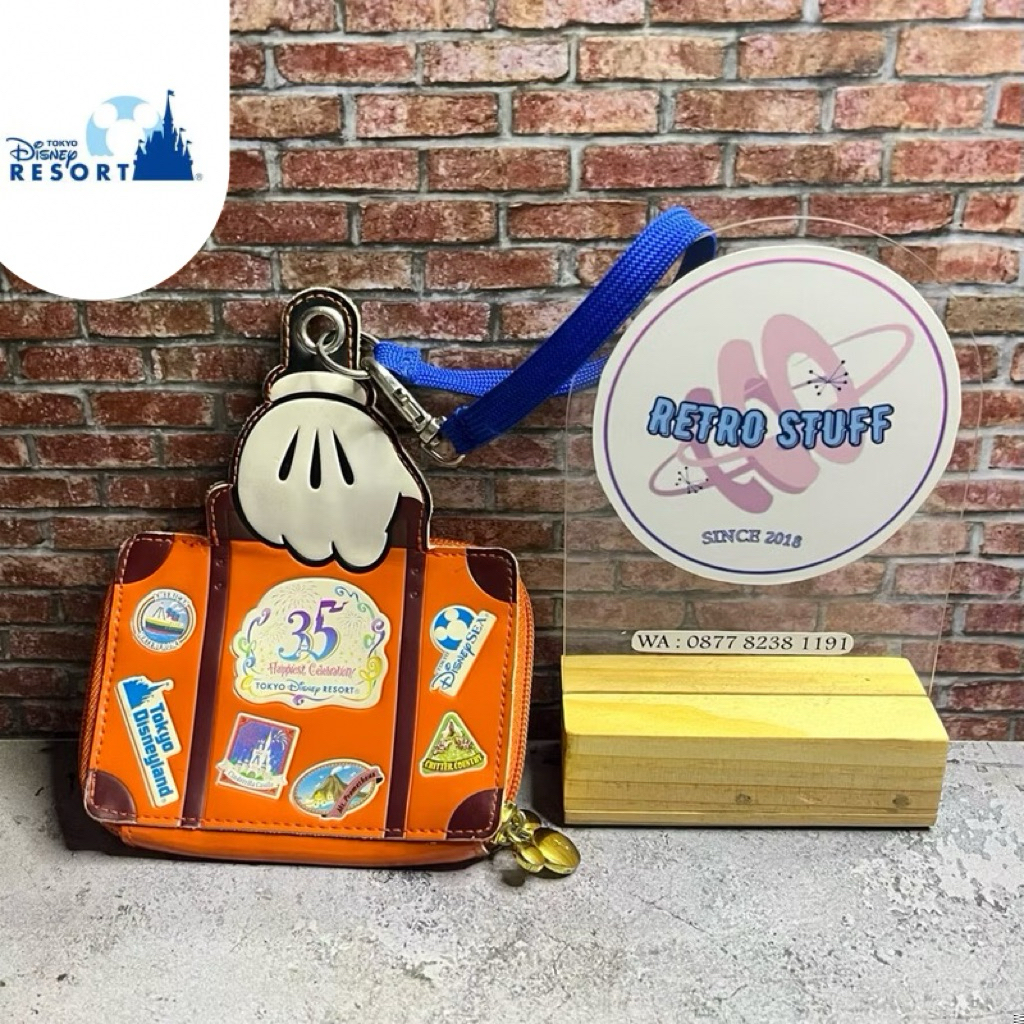 Tokyo Disneyland 35th Anniversary Pouch Case Original