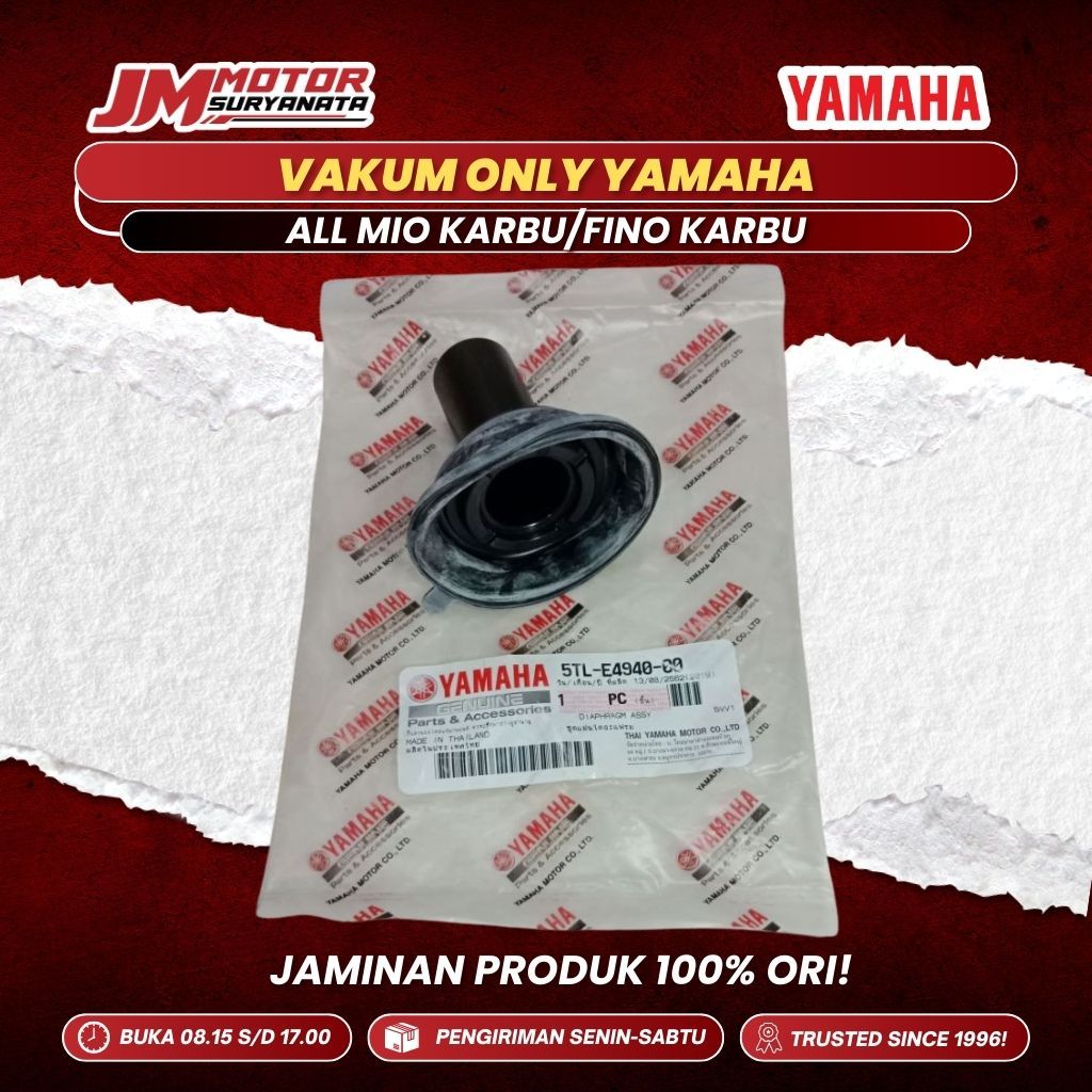 VACUUM RUBBER VACUUM CARBURETOR 5TL MIO SMILE SPORTY SOUL FINO CARBURETOR MIO ORIGINAL YAMAHA YGP 5T